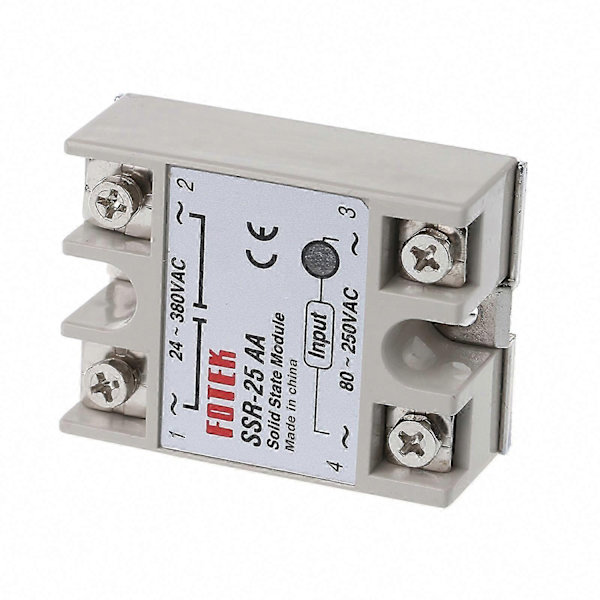 Solid State Relæ Modul SSR-25 AA 25A 250V 80-250V AC Input 24-380V AC Output-WELLNGS