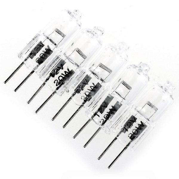 5 X G4 20w 12v Klar Halogen Kapsel Lampa Ljus Glödlampor-WELLNGS
