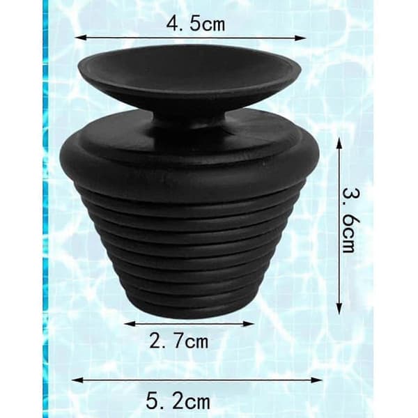 Badekarprop Hjem Badekar Prop Udskiftning Vask Prop Vask Afløb Prop Sort-WELLNGS Black