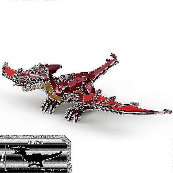 1 stk. Jurassic Stor Størrelse Dinosaur Byggeklodser T-rex Quetzalcoatlus Spinosaurus Actionfigurer Børnelegetøj - WELLNGS Pterosaur C