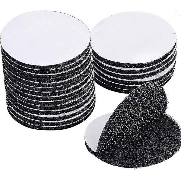 60 stycken Superstarka Självhäftande Återanvändbara Velcro-tejp, Dubbelsidig Självhäftande Velcro-tejp, Extra Stark Självhäftande Velcro - WELLNGS