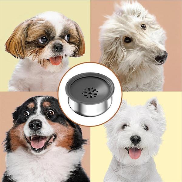Hunde Vandskål 4,3l Ingen Spild Rustfrit Stål Hundeskåle Langsom Vand Feeder, Spildfri Hunde Vandskål-WELLNGS 0 0