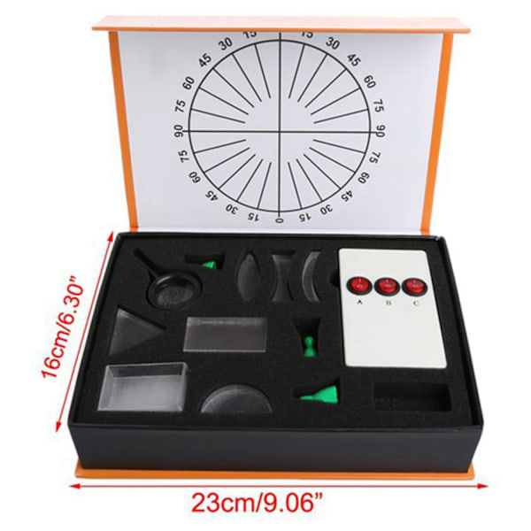 Optik Experiment Set Triangulärt Prisma Laser-Lamps Konvex-Konkav Lins Grupp Vetenskaplig Utrustning-WELLNGS