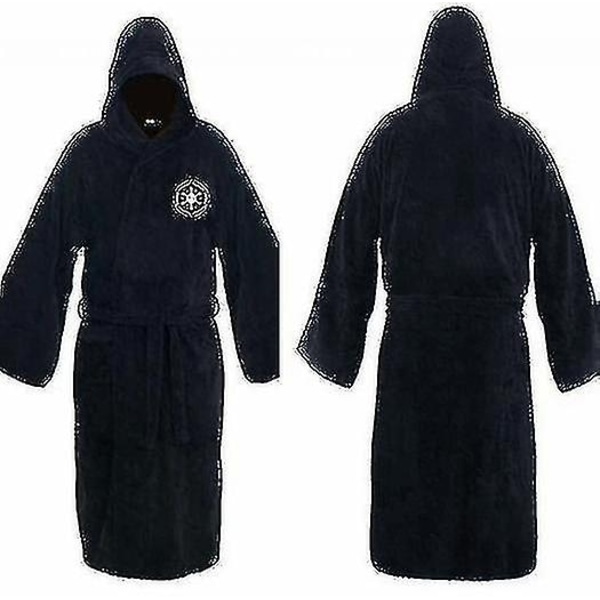 Star Wars badekåbe Jedi Sith hættebadekåbe blød fleece badekåbe julegave - WELLNGS black L