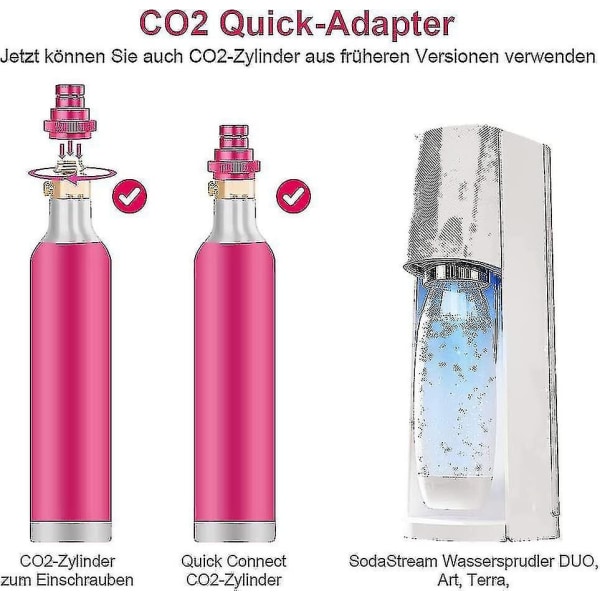 Quick Connect Co2 Adapter For Sodastream Water Sprinkler Duo Art, Terra, Tr21-4 - Jxlgv-WELLNGS