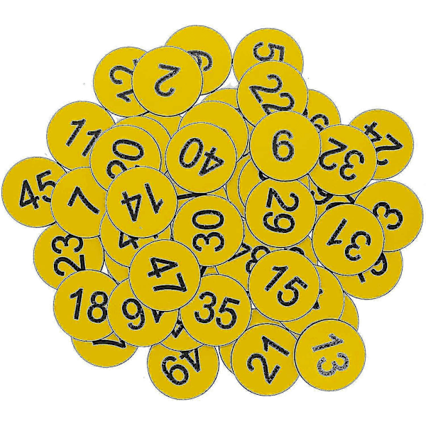Muoviset numerolaput kaiverretut numeroidut laput tunnistelaput avaimenperälaput ilman reikää - WELLNGS Yellow 1-200