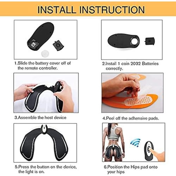 MKK Hip Trainer -laite pakaroille, ABS-stimulaattori, älykäs muotoilija, sähköinen pakaratreenaaja, EMS-sävyttäjä, kuntoiluvälineet - WELLNGS