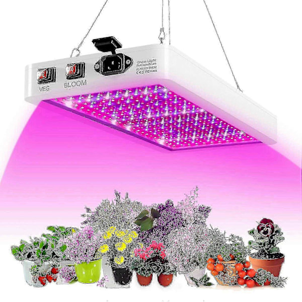 2000W LED Växtlampa för Inomhusväxter 312 LEDs Fullspektrum Veg och Bloom Dubbel Strömbrytare IP65 Vattentät Tw-WELLNGS