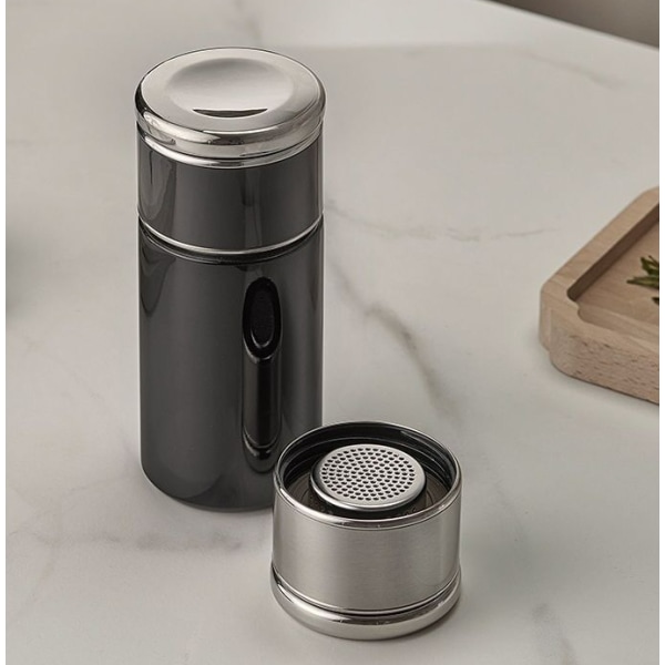 Ny termoskopp för kvinnor och män te separat tekopp exklusiv företags bärbar tebryggare i rostfritt stål svart 420ml-WELLNGS
