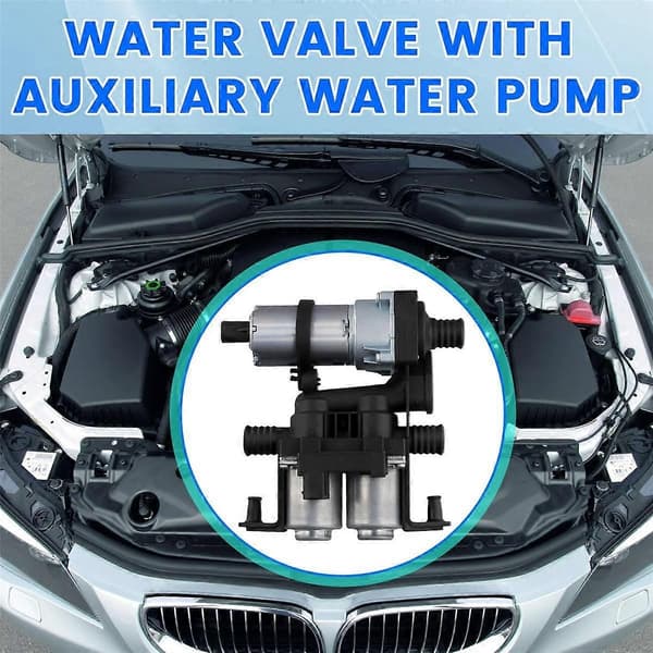 Bil Vattenventil med Extra Vattenpump för E38 7-serie E39 5-serie E53, E34 1995-2003 64118374994-WELLNGS