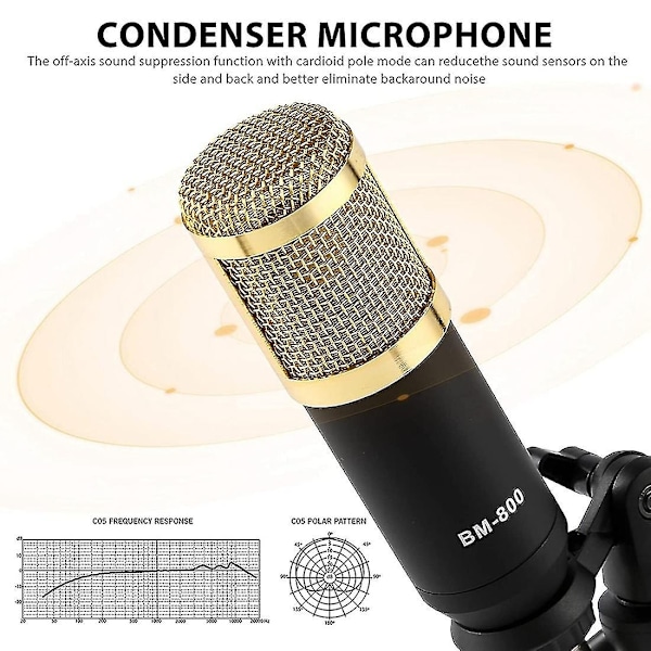 F998 Äänikorttisarja, bm-800 Mikrofonisarja, Äänikortilla, Audiomikseri Kondensaattori Pc-pelimikrofoni, S-WELLNGSille