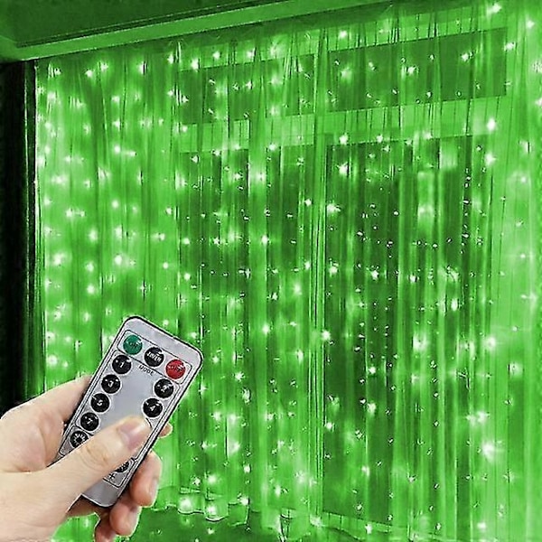 3M 4M 6M USB Gardin Guirlande LED Lys Julelys Juledekorationer Ferie Bryllupsdekorationer-WELLNGS Green 4x2M