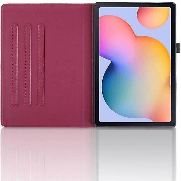 Uusi pyörivä Samsung-kotelo Galaxy Tab S6 Lite 2022/2020 10,4 tuuman SM-P610/P613/P615/P619-360 astetta - WELLNGS Wine red