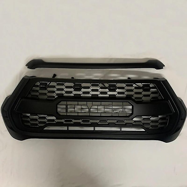 Muokattu LED-etumaski Toyota Hilux Revo 2021 2022 - Etupuskurin maskiverkko Racing-säleiköt Auton yläritilä jäähdyttimen säleikkö - WELLNGS 0 Grill  White LED