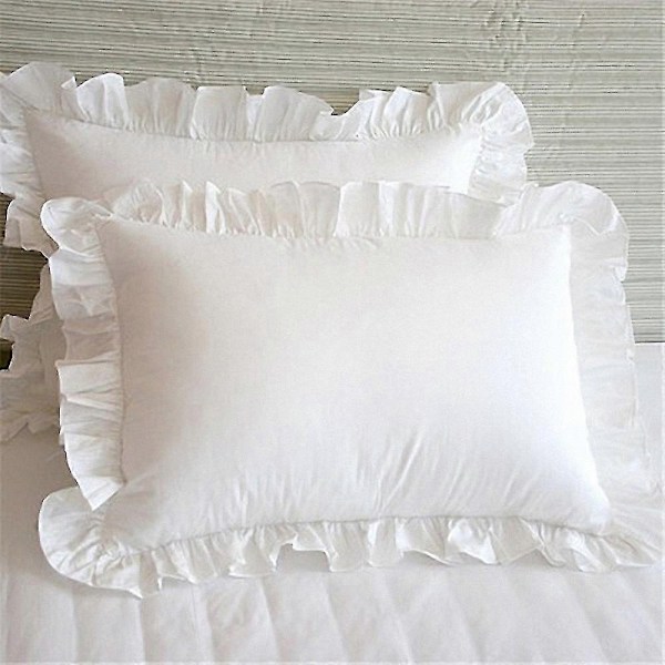 Rypytetty tyynynpäällinen Rypytetty tyynynpäällinen Valkoinen tyynynpäällinen -WELLNGS