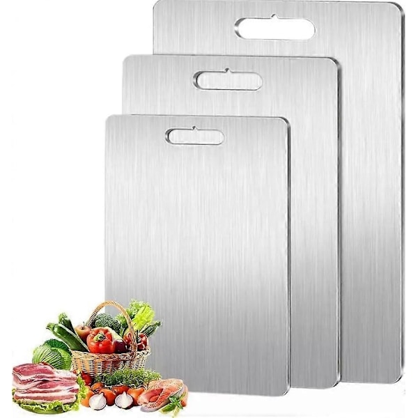 Dobbel Tykk Titanium Skjærebrett for Hjemmekjøkken Matlaging Utendørs Camping Fotturer Ryggsekktur - WELLNGS 46*30cm