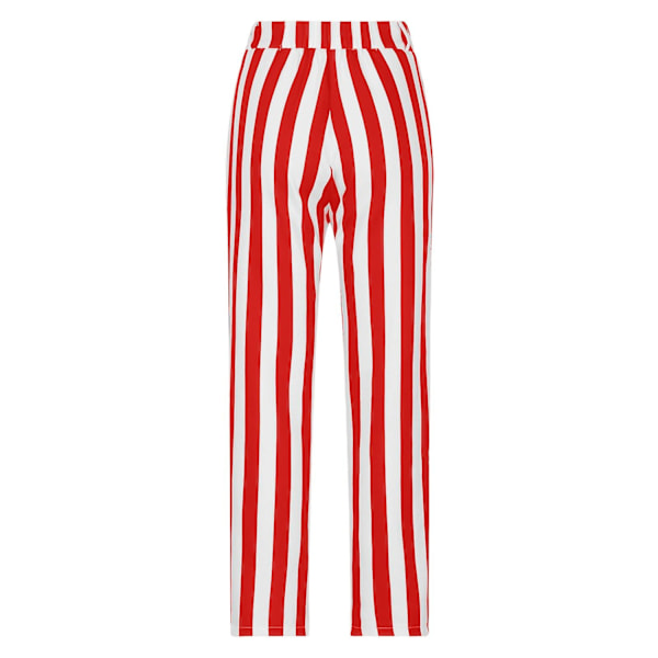 Miesten raidallinen personoitu housutasku nappi puku housut leggingsit rento housut-WELLNGS Red L