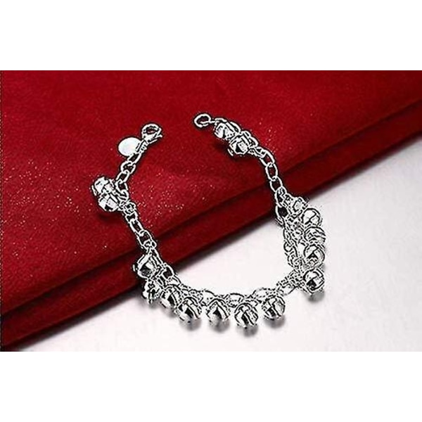 925 Sterling Sølv Justerbar Klokker Kæde Armbånd/Ankelkæde til Kvinder Piger Gave Klirrende Klokker Perle Charm Armbånd Dame Smykker - --WELLNGS