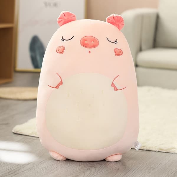 Bløde og søde plyslegetøj, puder, dukker, nuttede dyr, buttede dinosaurpuder, plysgrise. Pig 60cm