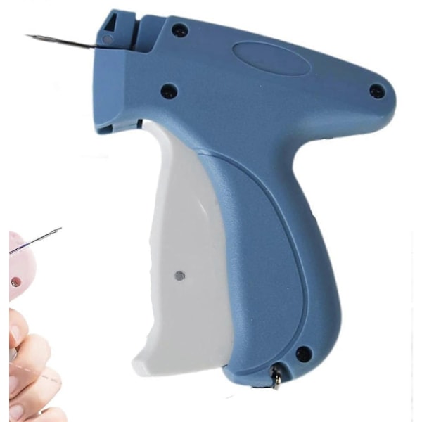 Hurtig Tøjfikser, Stitchy Micro Stitch Pistol, Micro Stitch Pistol til Tøj, Quilt Hæftepistol, Mærkepistol til Tøj, Håndholdt Syning - WELLNGS Blue