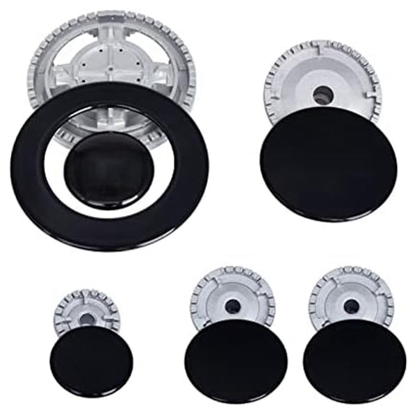 Upgrade Cooker Hat Set Oven Gas Hob Burner Crown Flame Cap Cover for Kitchen Fit for Stove Handles-Good-WELLNGS