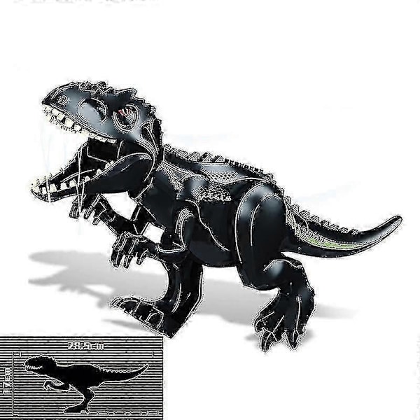 1 stk. Jurassic Stor Størrelse Dinosaur Byggeklodser T-rex Quetzalcoatlus Spinosaurus Actionfigurer Børnelegetøj - WELLNGS Velociraptor