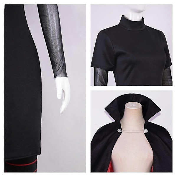 Vampyyri Tyttären Puku Mavis Cosplay Peruukilla Halloween Naamiaiset Karnevaali Puku - WELLNGS Without cape XL