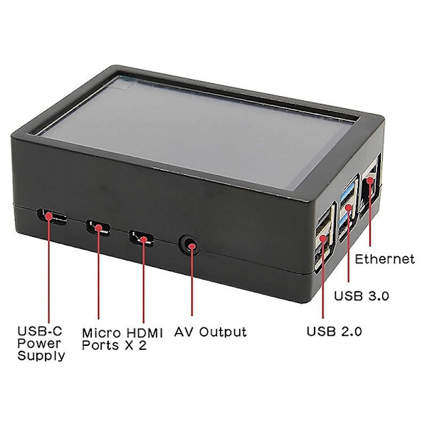 3,5 Tums TFT LCD Kontaktskärm 320x480 Upplösning ABS-Hölje + Pekstift för 4 B-WELLNGS