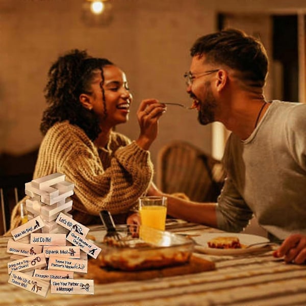 Super Naughty Blok Tårnspil - Paraktiviteter og Date Night Ideer - WELLNGS