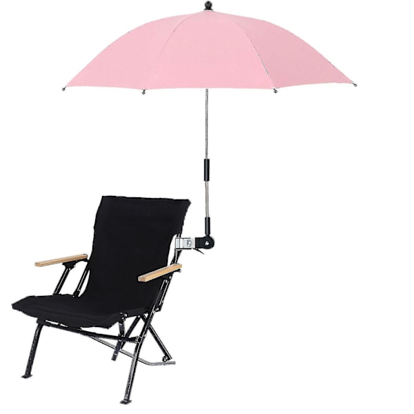 Stolsolparaply med universell stolsolparaply 360 justerbart strandparaply-WELLNGS pink