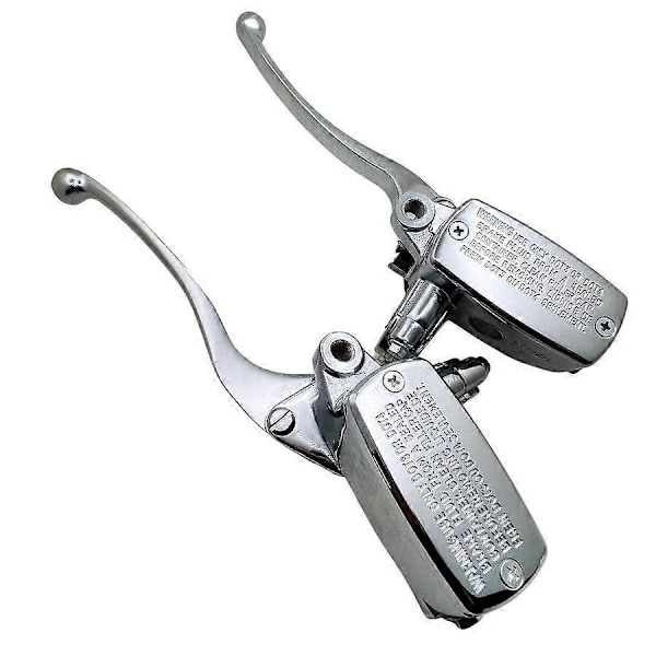Kompatibel med Honda Valkyrie GL 1500 VT Shadow 1100 VTX 1300 Krom 1\" Universal Motorsykkel Bremse Clutch Hovedsylinder Reservoir Spaker-WELLNGS