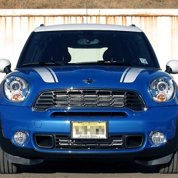 Bilindvendige bilhjelmsklistermærker til MINI Cooper One S JCW Countryman Clubman R55 R60 R61 F54 F55 F56 Auto Head Stripe Decal Tuning -WELLNGS Blue