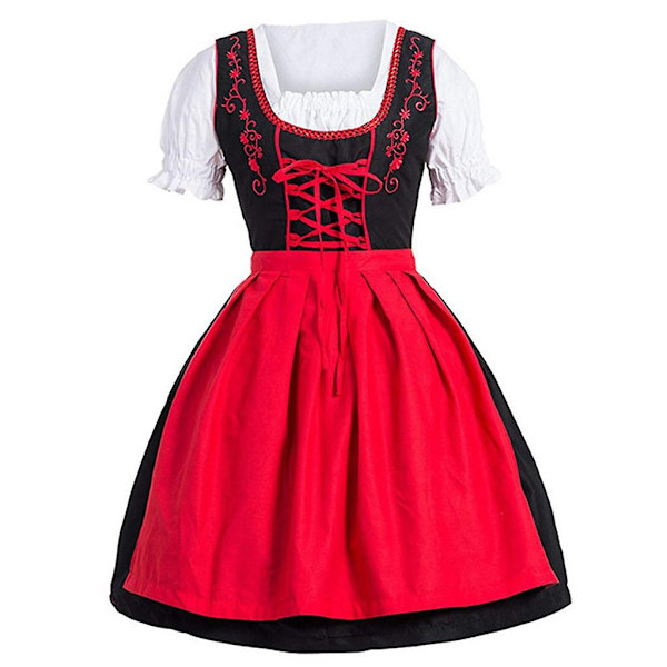 Muodi Anime Featuring A Maid Costume Cute Cosplay Role Playing Dress-WELLNGS Red XXXL