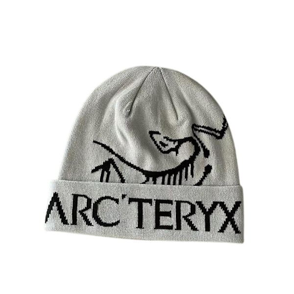 Arcteryx Menn Kvinner Vinter Strikket Lue Cap Hodeskallelue Stretchy Unisex Hodeplagg-WELLNGS Light Grey