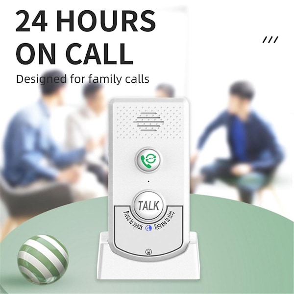 Trådlös intercom för hemmet med röstkommunikation, dubbelriktad samtalsfunktion, extra lång räckvidd, trådlös röstintercom för äldre, WELLNGS