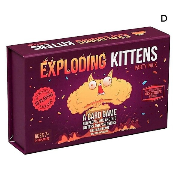Exploding Kittens kortspel om kattungar och exploderande kul underhållningsspel lämpligt för 2-5 spelare-WELLNGS D