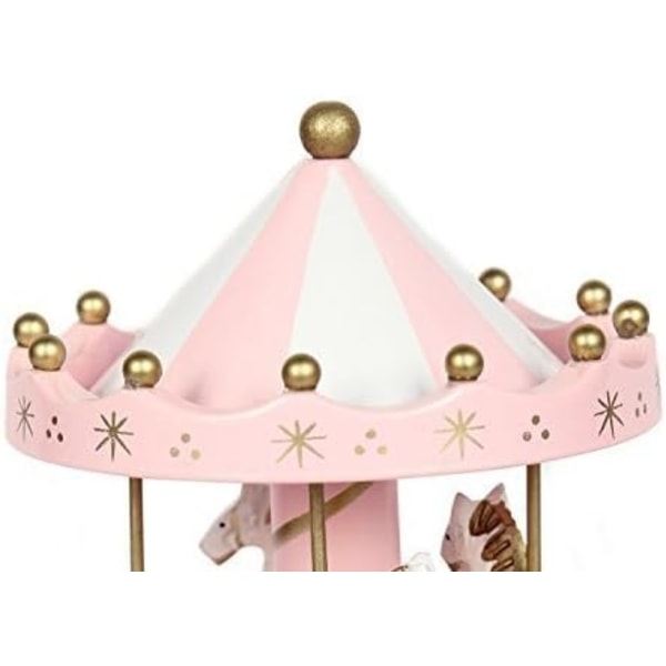 Träkarusell Karusell Klassisk speldosa Barn Barn Flickor Jul Födelsedag Bröllopspresent Leksak Dekoration-WELLNGS