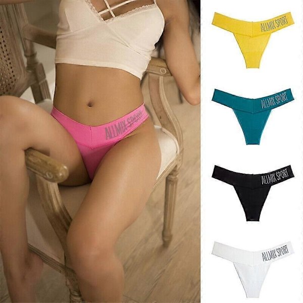 Sexig Trosor Seamless Sporttrosor Tanga Seamless - WELLNGS black L