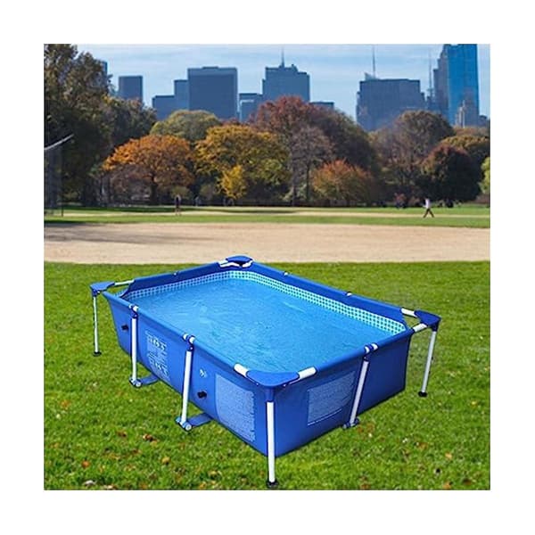260x170cm Poolafdækning Rektangulær Pool Bobleafdækning Isolering Støvtæt Lærred Pooltæppe Pool Ac-WELLNGS