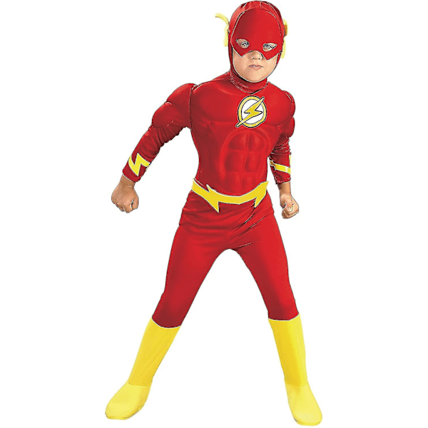 Barnens The Flash Superhjälte Maskeraddräkt - WELLNGS Pattern 1 3-4Years