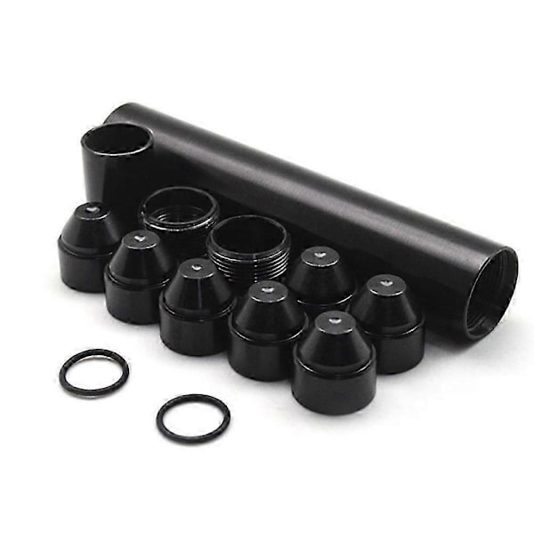 6-tommers drivstoffiltersett i aluminiumslegering 1/2-28 og 5/8-24 gjengede hetter for bil og DIY-WELLNGS 1  2-28