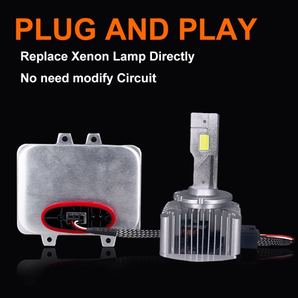 -D1S D3S LED-strålkastare HID D2S D4S D5S D8S D1R D2R D3R Billampor Turbo LED 35000LM CSP-chip 6000K Vit 90W Plug&Play-WELLNGS D3S D3R