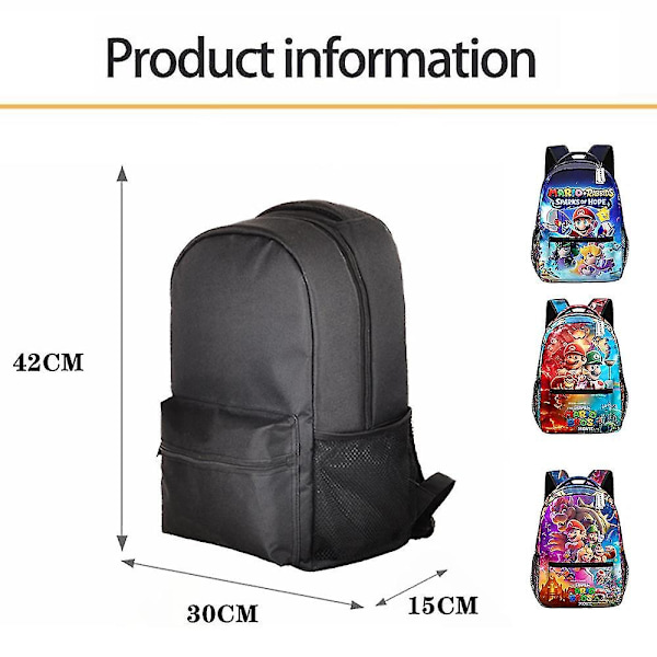 Ryggsäck för barn 3d-tryckt dagryggsäck för pojkar flickor grundskola förskolebarn skolväskor presenter-WELLNGS B