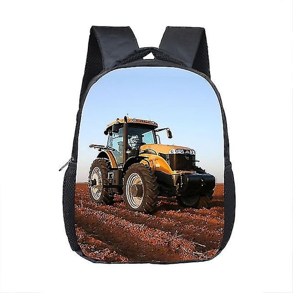 12 tums bondgårdstraktor tryck barn skolväskor pojkar flickor dagis ryggsäck baby småbarn väskor barn bok väska present-WELLNGS 12farmtrack04cw