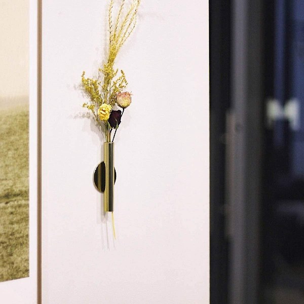 4 stk. Væghængte Blomstertube Væg Metal Vase Dekoration Stativ Tør Vase Stativ til Visning af Blomster - WELLNGS