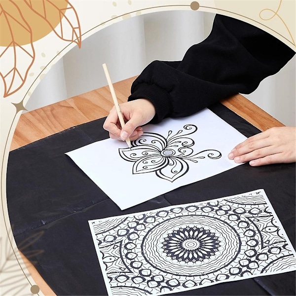 5 ark store karbonpapir for sporing 20,3 x 36 tommer grafittoverføringspapir vokset karbonoverføringspapir-WELLNGS
