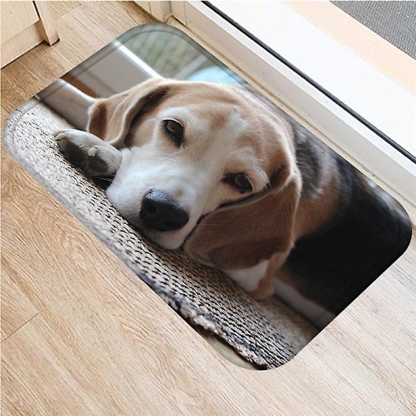 Sød Mops Husky Hundemønster Anti-Slip Suede Tæppe Soveværelse Stue Blød Gulvmåtte Indendørs Område Tæppe Hjemmeindretning-WELLNGS 8 40x60cm 16x24inch