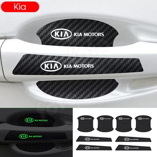 8 kpl Luminoidut Auton Ovikahvan Kupin Tarrat Korkean Joustavuuden Kupin Tarra Sopii Mitsubishi-WELLNGS 1 5