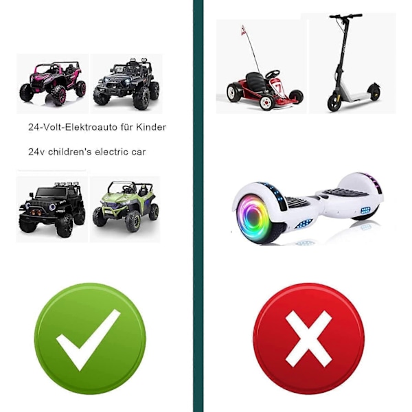 24V Batteriladdare Kompatibel med Elektriska Leksaker för Barn, 24V Batteriladdare Kompatibel med Bil SUV Motorcykel ATV Tillbehör-WELLNGS