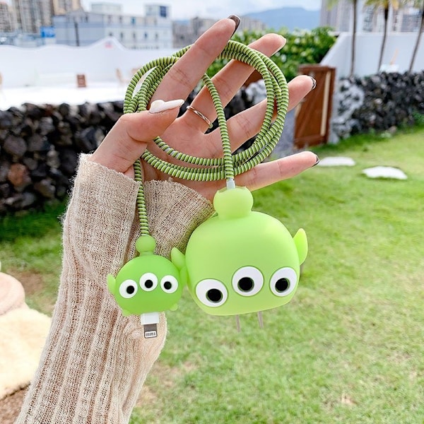 Sött tecknat snabbladdare skyddsfodral för Apple 18W 20W iPhone 14 13 12-WELLNGS Three-eyed boy